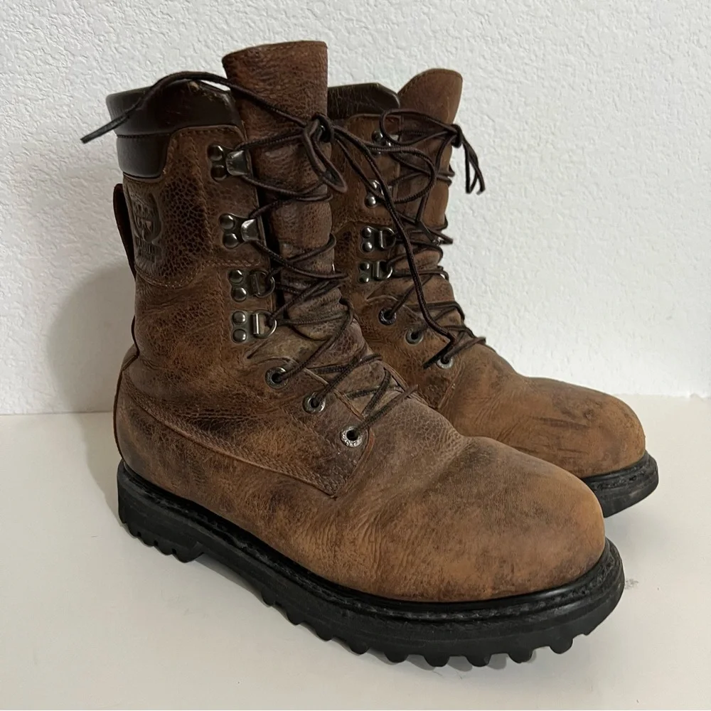 Cabela's Brown Leather Work Boots Thinsulate Goretex & Goodyear Outsoles 9.5 D